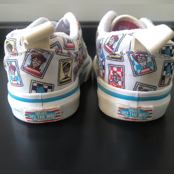 Vans X Where Is Waldo? Postage Era Elastic Lace Sneakers, Size 4.5 Toddler - Picture 7 of 10